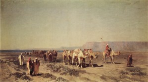 Caravan on the shores of the Red sea